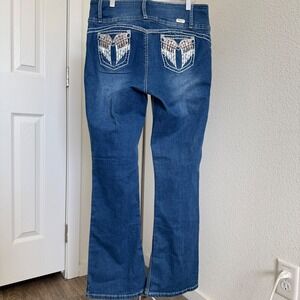 Silver Diva Jeans Womens 6 Blue Wing Pocket Y2K Bootcut High Rise rodeo  Western